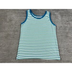 Basic Edition Tank Top Womens Medium Multicolor Striped Sleeveless‎ Cotton Blend